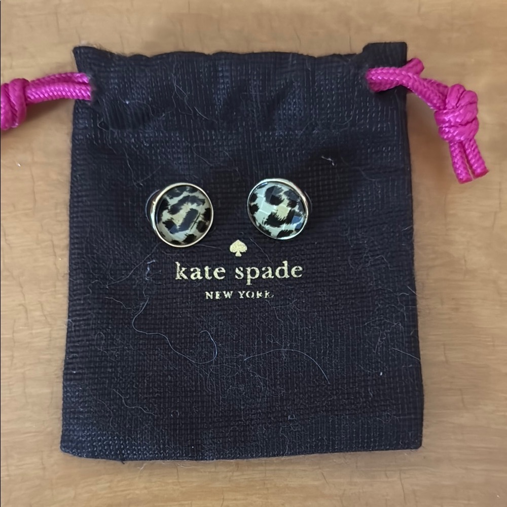 Kate Spade Leopard Print Earrings